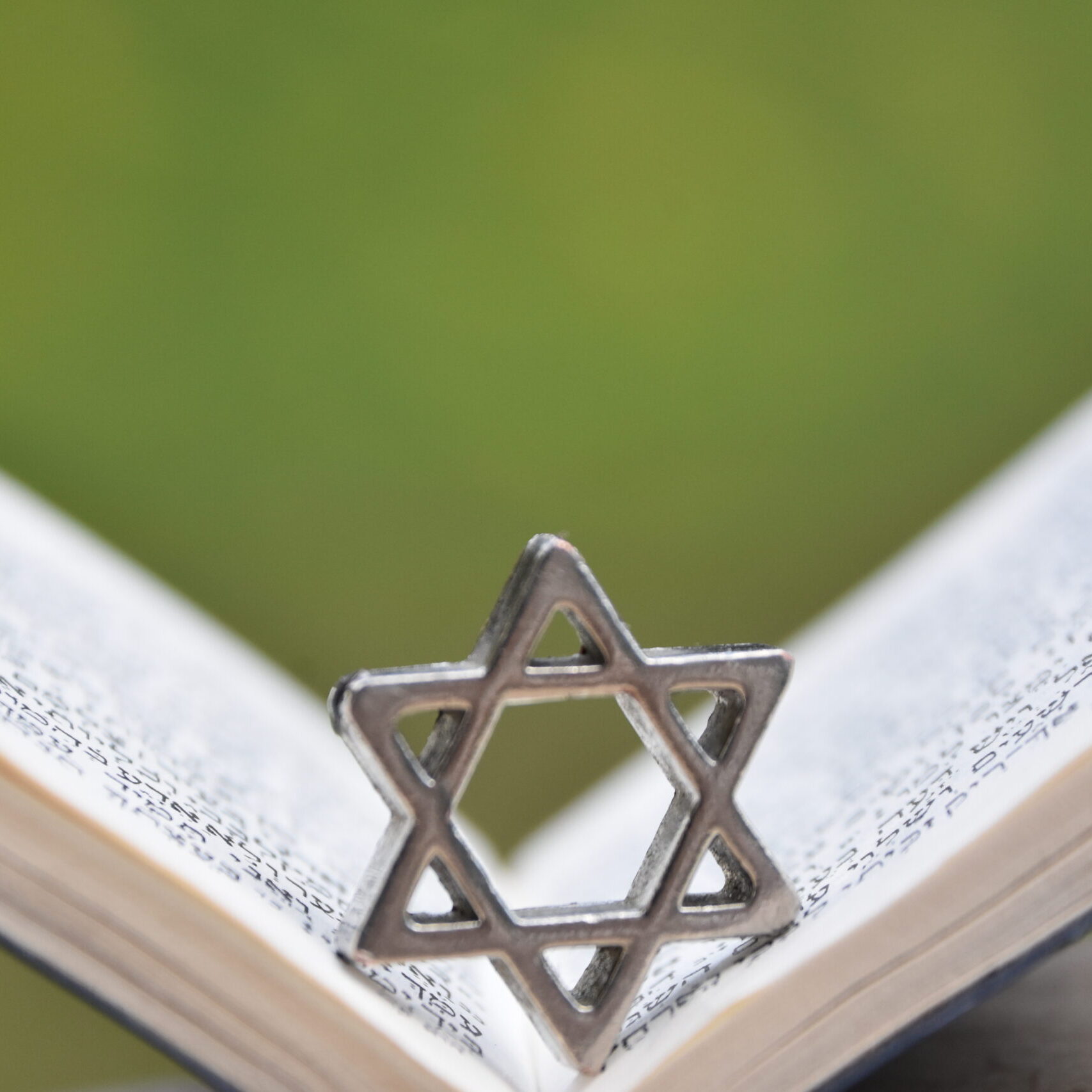 Star of David on open book